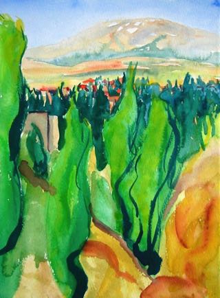 Beckar Valley, 11"x15", Watercolour